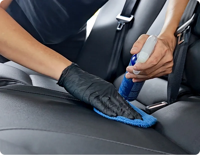 Step 2 - Leather Cleaning & Plastic Coating